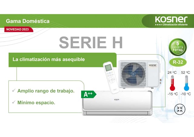 AC Split Pared KOSNER Inverter Serie H R-32 KSTi-09/25 2235 frigorías +Instalación Incluida Imagen | AlacantClima